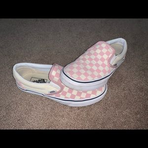 Vans Checkerboard Slip-Ons in pink💗